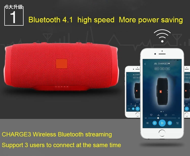 CHARGE3+ Music Shockwave Wireless Bluetooth Speaker Subwoofer Portable Waterproof