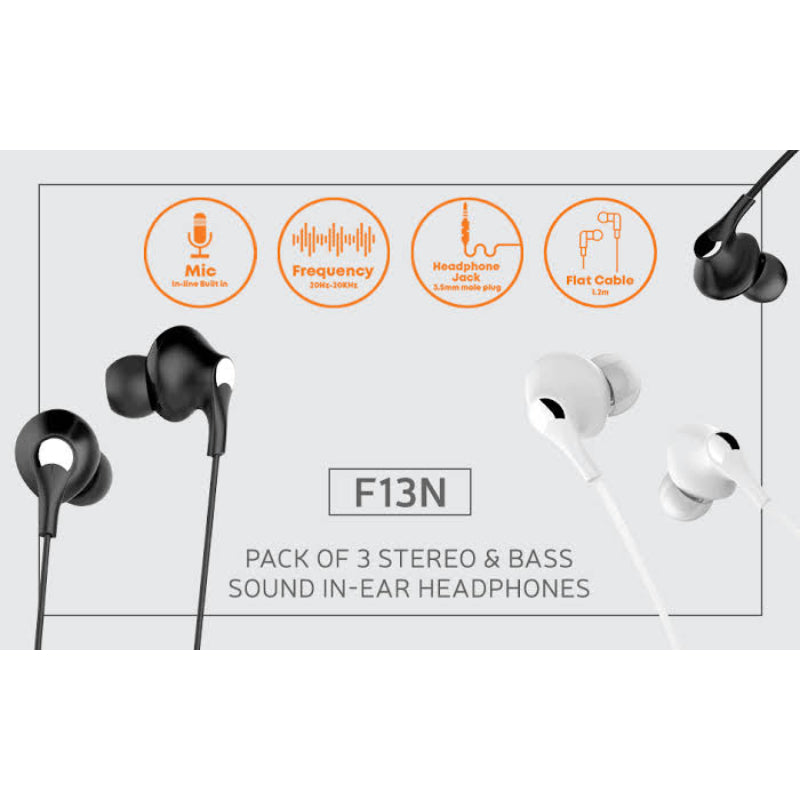 F13N Stereo In-Ear Headphones With Rich Bass And Clear Sound