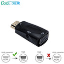 HDMI Male To VGA 15 Pin Female Adapter Audio Video Converter HD 1080P For PC Laptop TV Box Computer Display