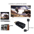 HDMI Male To VGA 15 Pin Female Adapter Audio Video Converter HD 1080P For PC Laptop TV Box Computer Display