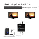 HDMI Splitter HDMI Switch 1X2 4Kx2K Split 1 In 2 Out Amplifier Display For HDTV DVD PS3