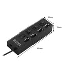 High Speed 4 Port USB 2.0 External Multi Expansion Hub With Switch