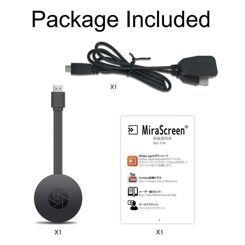WiFi Display TV Dongle Receiver Chromecast 4K HDMI TV Stick Screen Mirroring DLNA Miracast Android IOS