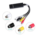 Portable USB 2.0 Video Audio TV Capture Card Adapter VHS To DVD PC HDD Capture Converter