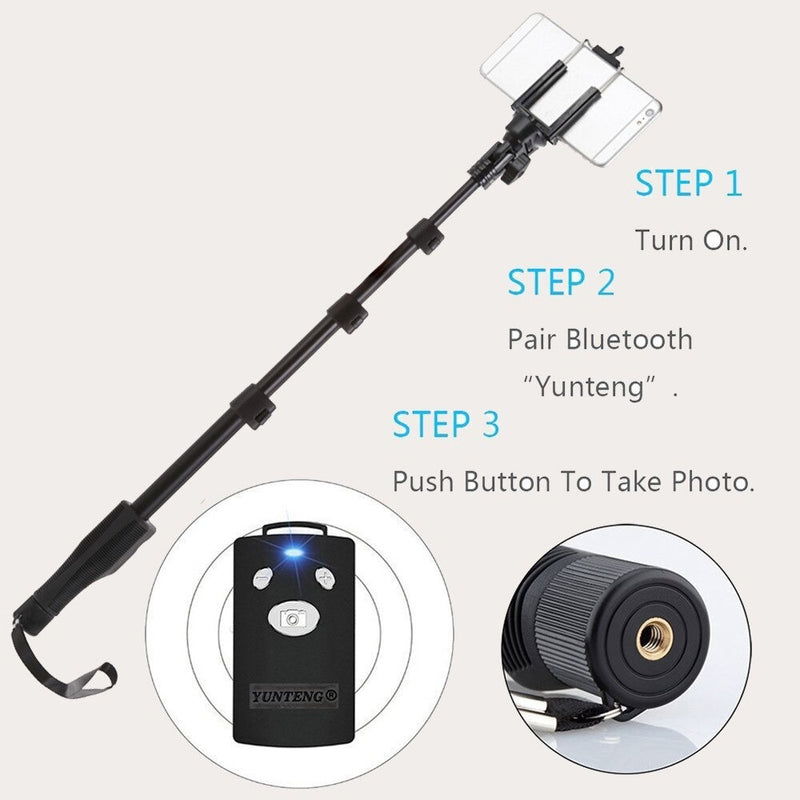 Yt-1288 Selfie Stick Tripod Monopod Bluetooth Extendable Handheld For Phone